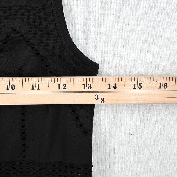 ATHLETA DEREK LAM Soho Seamless Muscle Tank Womens Small Black Perforated Knit - Picture 10 of 11